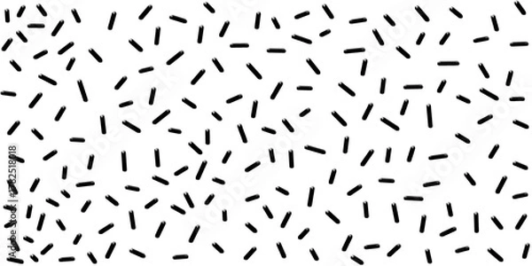 Obraz Small dash background. Dash seamless pattern with hand drawn abstract texture on white background.