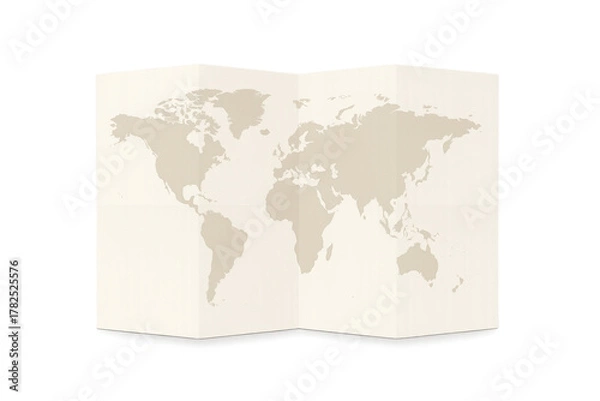 Obraz World map showing global travel and geography