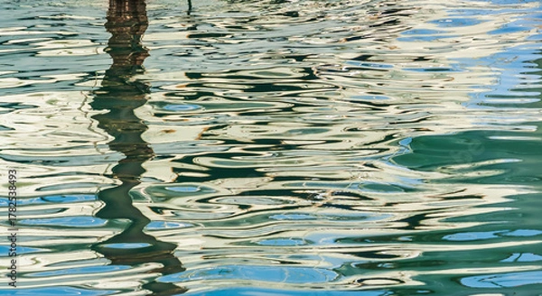 Obraz Reflections on the water created of boats