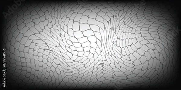 Fototapeta Abstract silver backdrop featuring smooth hexagon shapes and gradient shading.