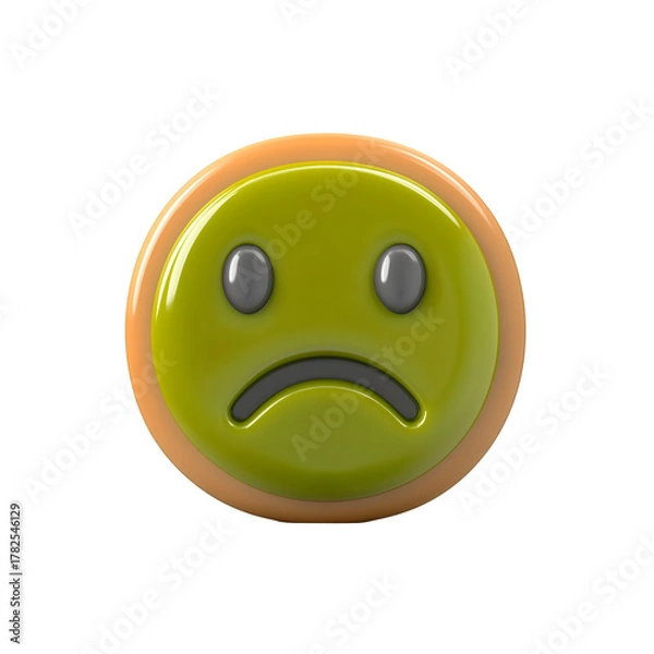 Obraz Green sad emoji 3D