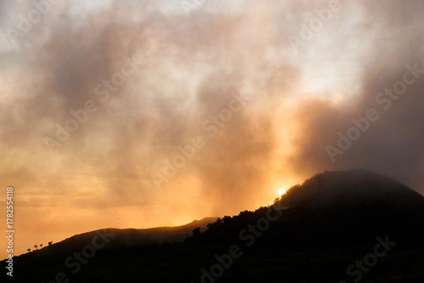 Fototapeta São Jorge island landscapes, Azores archipelago, travel and explore Portugal.