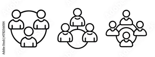 Fototapeta Teamwork collaboration network connection group people community social connection organization structure