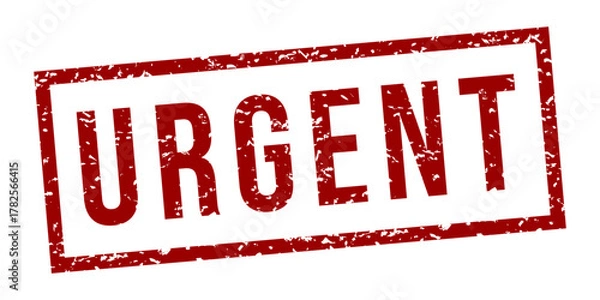 Obraz Urgent Sign Word Text Rubber Stamp Grunge Effect Vector Illustration