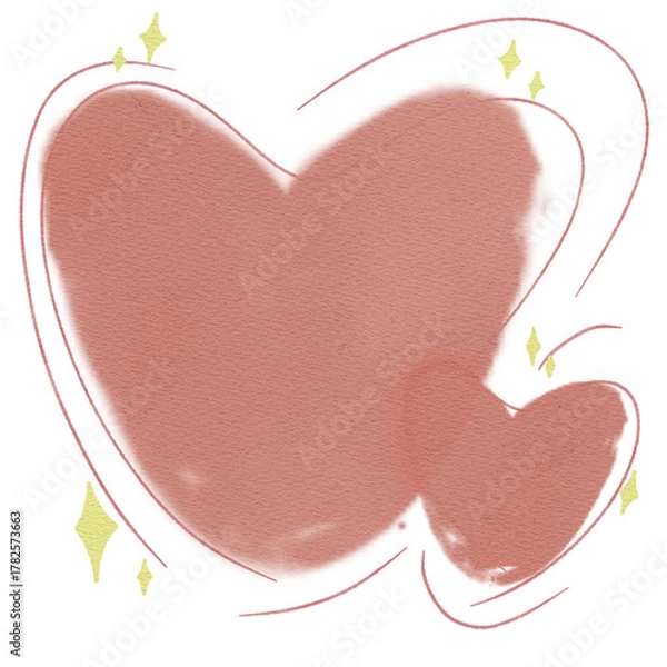 Fototapeta Illustration for Valentine's Day The Day of Love Envelope Heart Letters and Key Romance Graphic