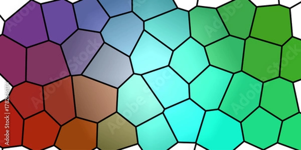 Fototapeta Multicolor tile wall high resolution real photo or brick seamless and texture interior background. Honeycomb background. seamless texture of stone wall. seamless mosaic. tile mosaic wall.