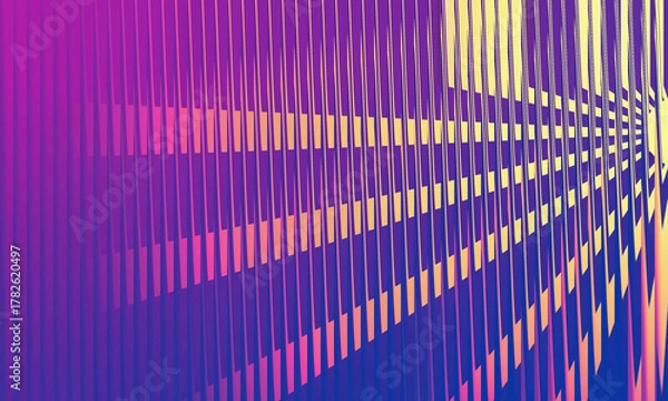 Fototapeta Abstract vibrant gradient lines pattern with a geometric flow