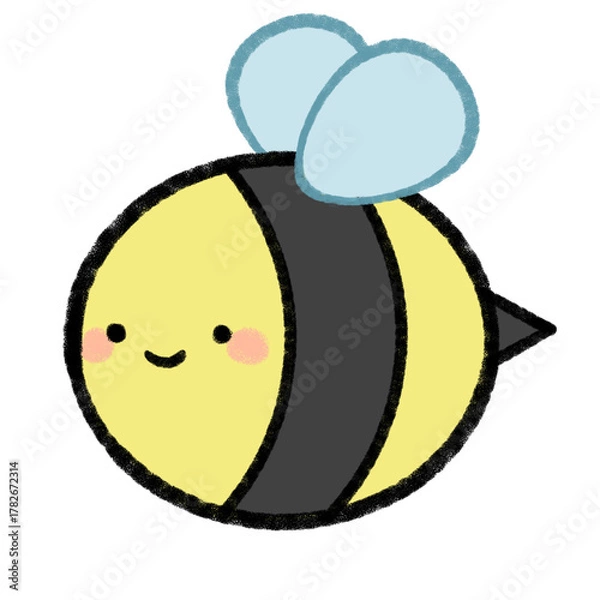 Obraz Cute Bee Cartoon Doodle