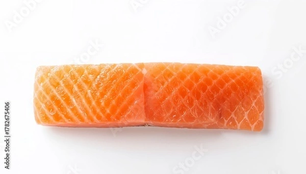 Obraz Two Pieces of Orange Texture on White, a Culinary Still Life Abstract Food Presentation.