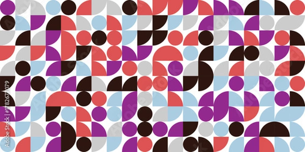 Fototapeta Modern colorful geometric mosaic pattern abstract background art