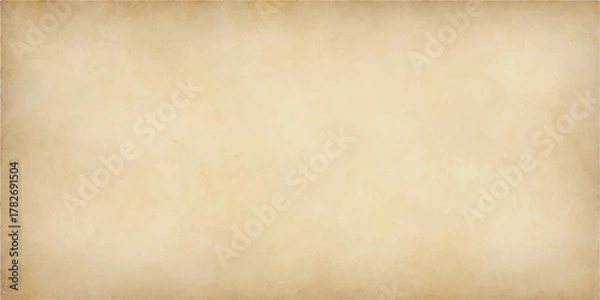 Fototapeta Antique beige parchment paper background with stained, grungy, and worn vintage texture