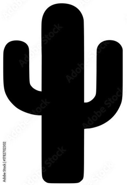 Fototapeta Cactus silhouette vector
