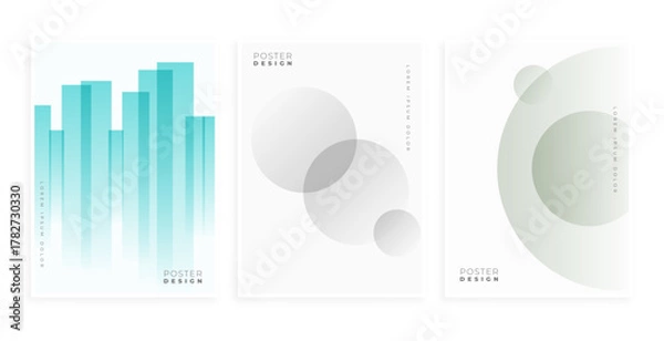 Fototapeta Abstract modern graphic design with geometric shapes and gradients