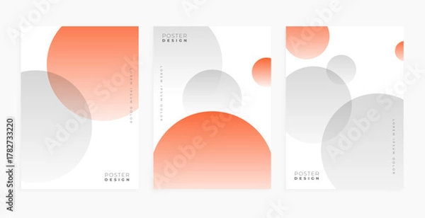 Fototapeta Abstract organic shapes with soft gradients in a minimalist composition