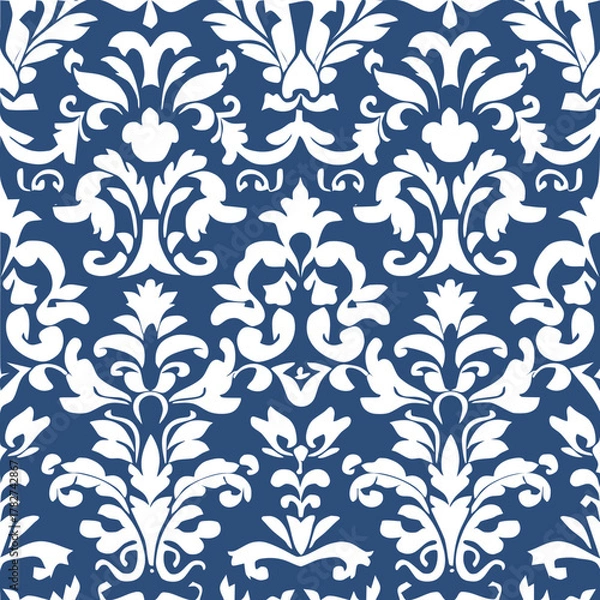 Obraz seamless damask tiling pattern