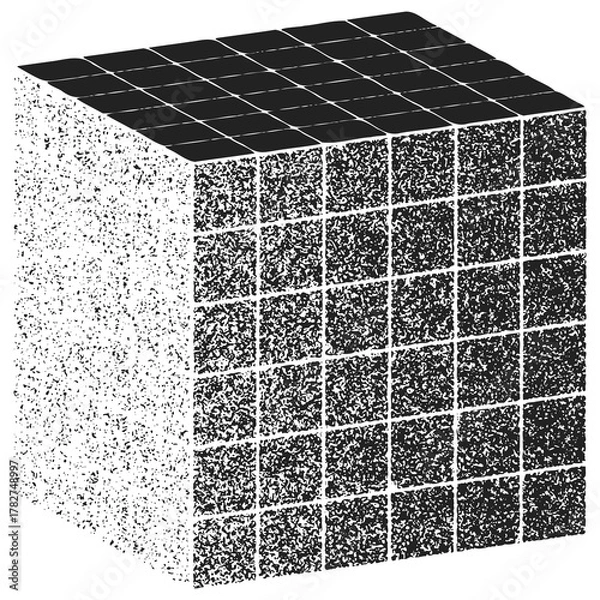Obraz Black and white cube