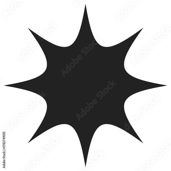Obraz Black star on white background