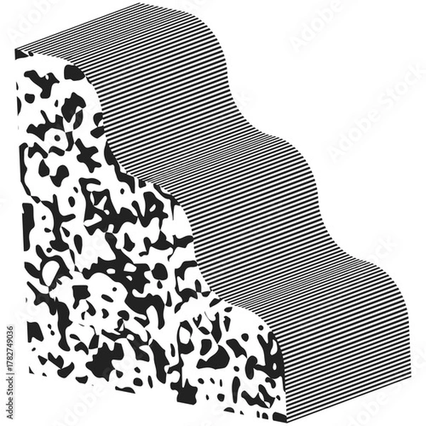 Obraz Black and white abstract background