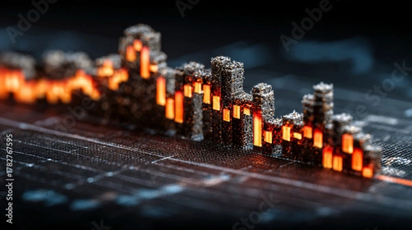 Fototapeta Economic downturns trigger cost pressure, weak customer spending, supply disruptions, high interest rates, currency volatility, investment freeze, budget slashes, reduced profit survival challenges.