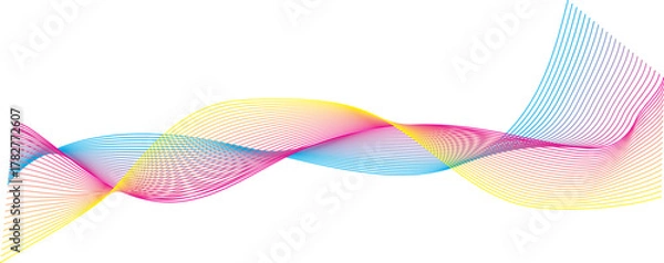 Fototapeta abstract colorful wave background, Vector Design