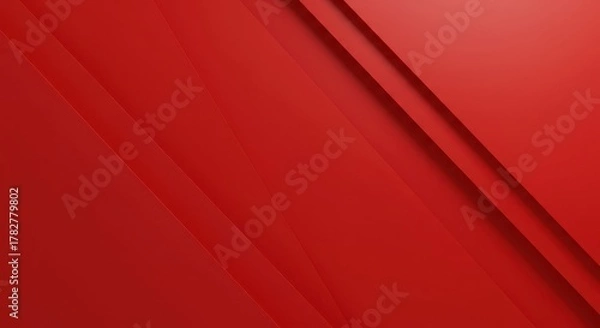 Fototapeta Vivid red abstract background featuring sharp overlapping geometric forms creating a dynamic modern pattern backdrop ,warm, polygon, visual