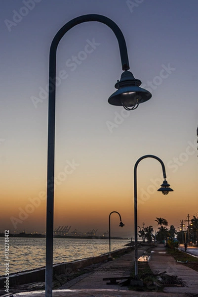 Obraz Colorful Streets of  sunrise in Cartagena City, in Colombia