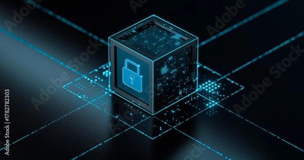 Fototapeta Cyber Security Data Protection Business Technology Privacy concept