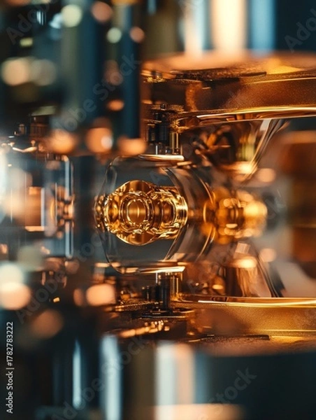 Obraz Close-up of a scientific device with intricate details.