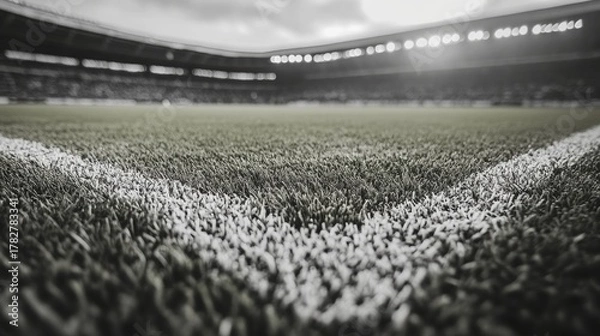 Obraz Aerial view of a soccer stadium.