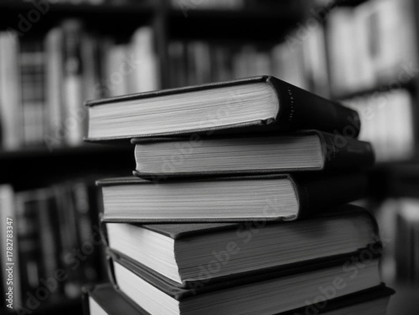Obraz A shelf with many old and worn books