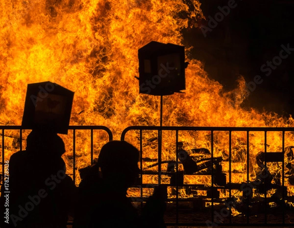 Obraz Martinszug und Martinsfeuer