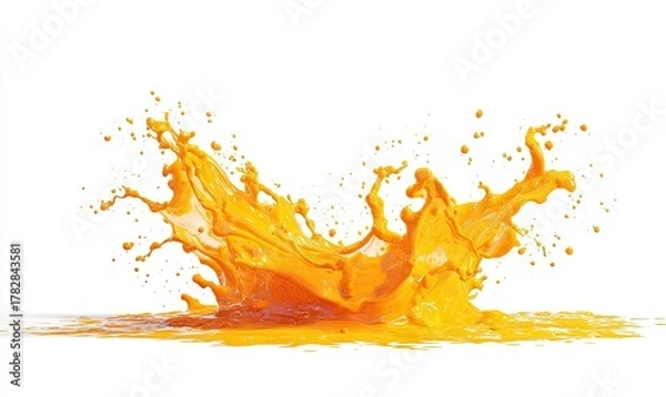 Obraz Spreading yellow paint splash