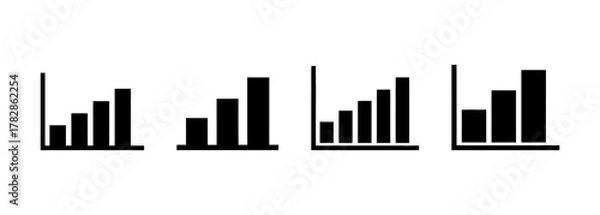 Fototapeta Growing bar graph icon