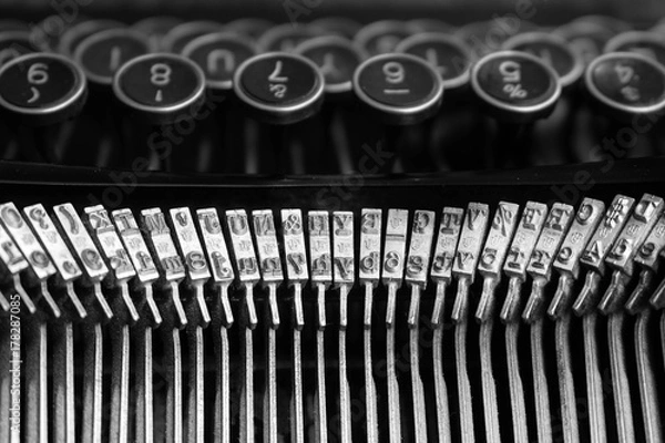 Fototapeta Typewriter type bars