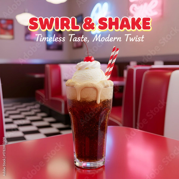 Fototapeta Hot and Delicious Single Patty Cheeseburger with Flaming Aura and Fresh Toppings