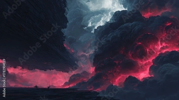 Fototapeta Dramatic storm cloudscape