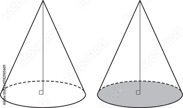 Fototapeta 円すい（立体図形・算数教材）