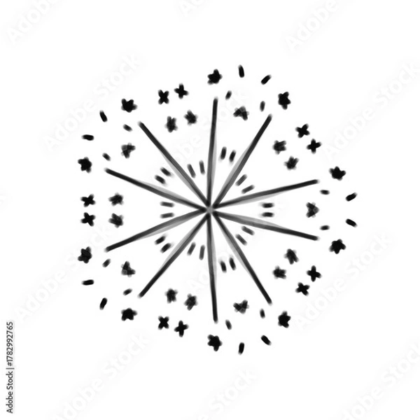 Obraz firework isolated on white background vector 