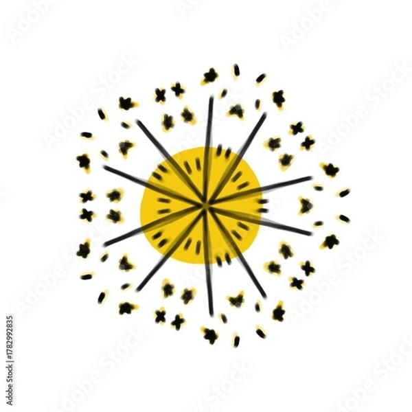 Obraz firework isolated on white background