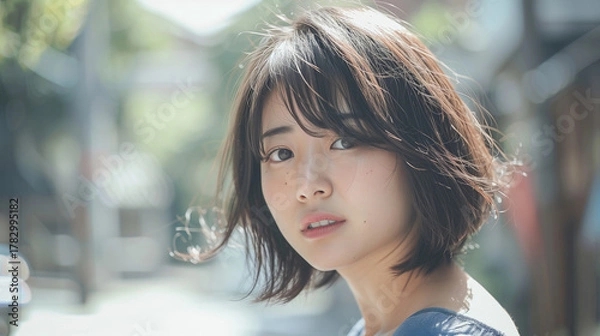 Obraz 日本人の美しい女性のモデル