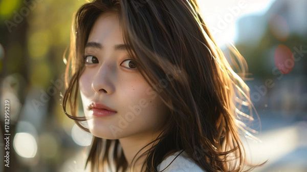 Obraz 日本人の美しい女性のモデル