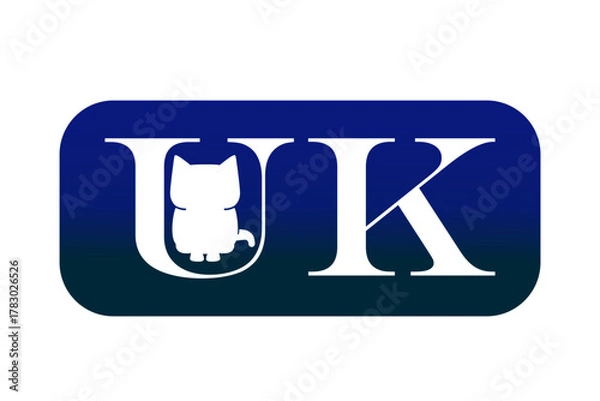 Obraz UK logo with cat 