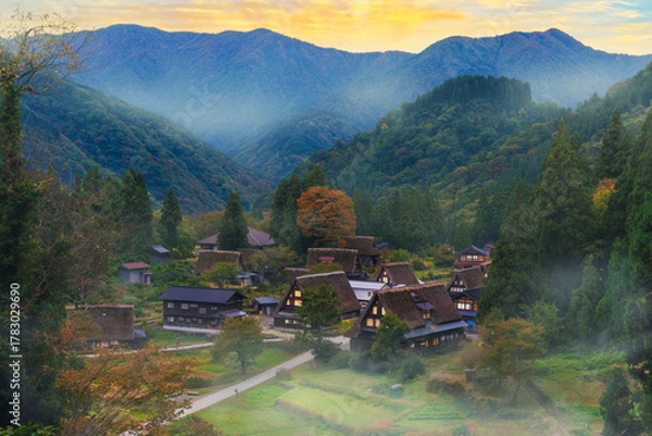 Obraz 五箇山相倉合掌造り集落