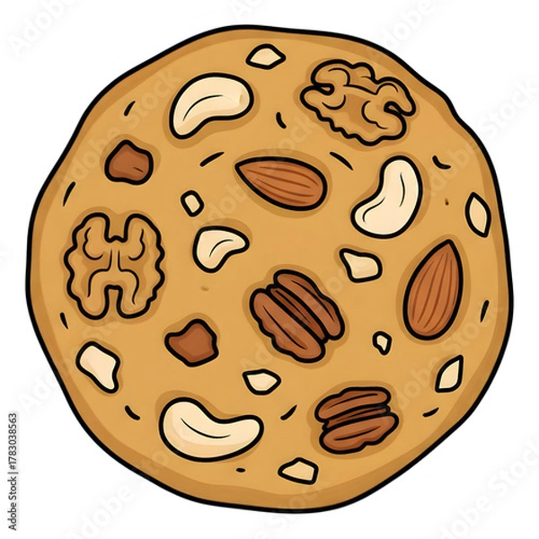 Obraz Cookie With Nut Pieces 