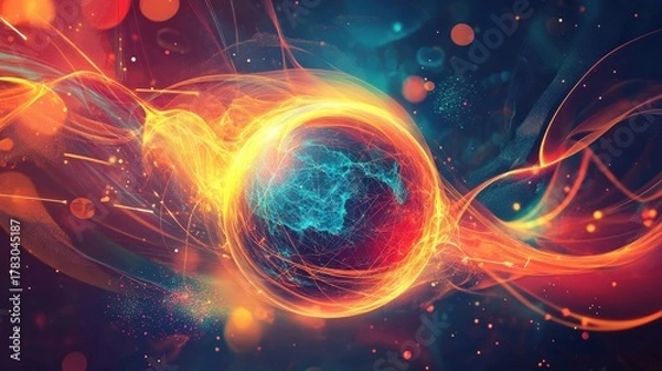 Fototapeta abstract energy globe