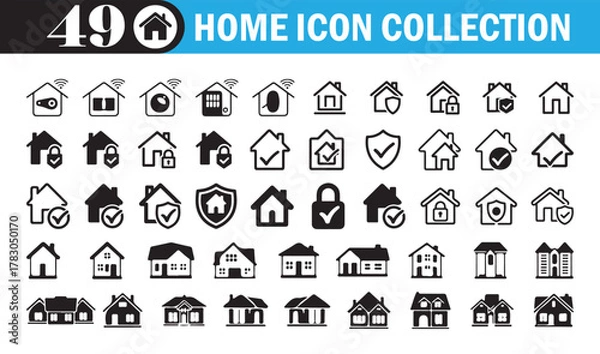 Obraz Real Estate Vector Icons .Residential, Apartment, and Property Design Set