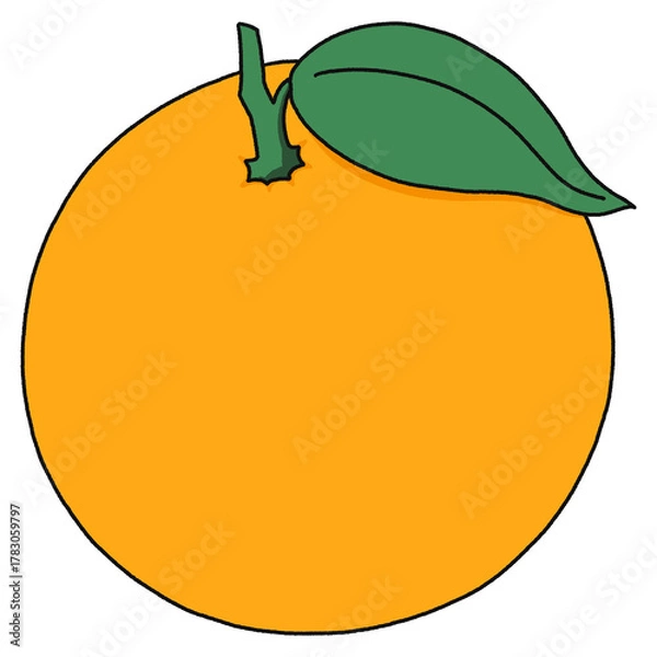 Obraz Cute Orange Cartoon - Line Color
