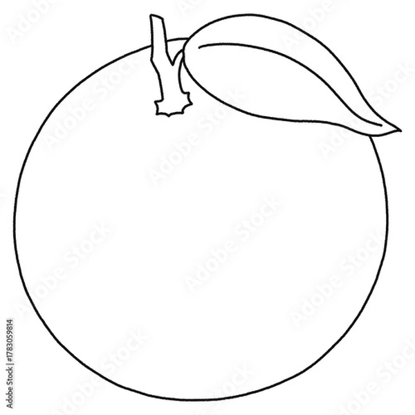 Obraz Cute Orange Cartoon - Outline