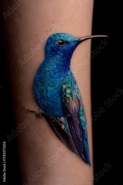 Obraz Discover the Delicate Beauy and Symbolism of Hummingird Tattoos: Meaning, Desin Ideas, Placement Options and Creative Inspirations