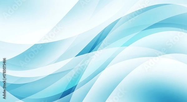 Obraz Abstract blue flowing wave background design with light gradient